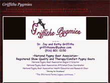 Tablet Screenshot of griffithspygmies.com